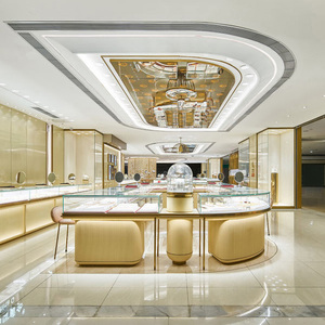 Vitrine de présentation de bijoux en <span class=keywords><strong>platine</strong></span> personnalisée de luxe, écologique, robuste, avec éclairage LED, pour la décoration intérieure des magasins de détail - Product Image 6