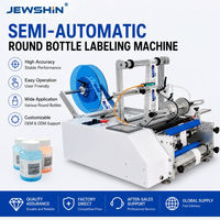 Machine d'étiquetage semi-automatique PLC haute précision pour petites bouteilles de cosmétiques, soins de la peau, vernis à ongles et huiles essentielles