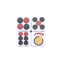Dés de poker et de mahjong à angle droit de 16 mm D6 blancs, logo et emballage personnalisables, matériau en résine plastique
