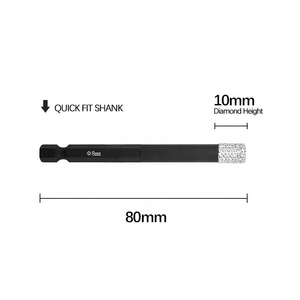Punta a Corona Diamantata LARIX con Gambo Esagonale per Foratura di Muratura, Lunghezza 68mm, Finitura Liscia - Product Image 6