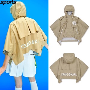 Ensemble imperméable de golf pour femme, beige, à capuche, léger, imperméable, en tissu tissé, vêtements de golf - Product Image 3