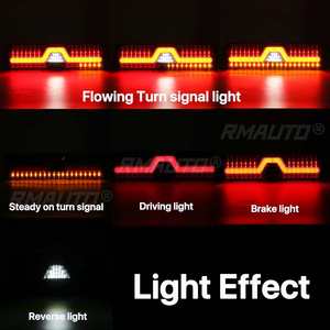 2 feux arrière LED 24V pour camion, feux de freinage et clignotants pour remorque, caravane, camping-car, bus, tracteur, poids lourd - Product Image 2