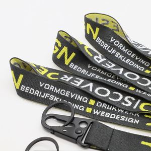 Custom Logo Thick Jacquard Lanyard Exhibition Event Gift ID Card Holder Lanyards Woven Keychain Lanyards - Product Image 4