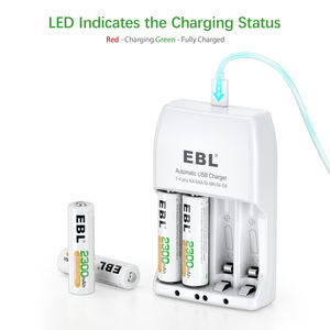 Pilas Recargables Individuales EBL AA de 2300 mAh Ni-MH/Ni-CD, Combo de Cargador de Pilas AA AAA - Product Image 2