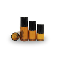 Bouteille à bille en verre sodocalcique avec bouchon à vis, prête à l'emploi, 1ml, 2ml, 3ml, 5ml, 8ml, pour parfum, attar, huile essentielle, avec boîte