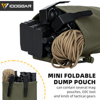 IDOGEAR Pochette Tactique MOLLE Noire Pliable pour Chasse, Sac de Récupération de Chargeurs Mini, Pochette de Décharge
