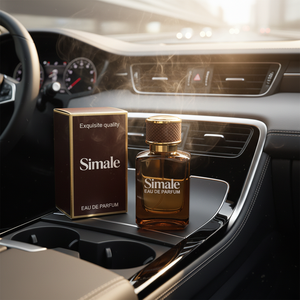 Flaconi di Profumo Quadrati in Oro con Design Personalizzato, Tappo in Pelle, 30ml 50ml 100ml, Bottiglia Spray di Lusso per Fragranze con Scatola per Auto - Product Image 1