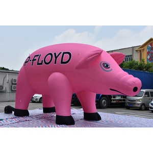 Mascotte géante gonflable personnalisée KeepFuns en forme de cochon rose, ballon animal personnalisable pour la promotion d'événements et de festivals de musique - Product Image 4