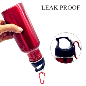 Bouteille d'eau en acier inoxydable à paroi simple de grande capacité 750 ml, promotion bon marché, cadeau, anti-fuite, bouteilles de cyclisme avec bouchon à boucle - Product Image 3