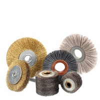 Brosse industrielle abrasive en oxyde d'aluminium avec tige métallique de 4 pouces de diamètre pour polissage et ébavurage, disponible pour le bricolage, personnalisation OEM prise en charge