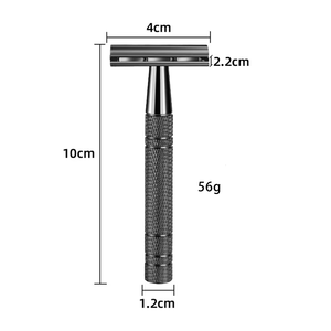 Wholesale Double Edge <strong>Safety</strong> <strong>Razor</strong> Aluminum Handle Zinc Alloy Head <strong>Black</strong> Classical Wet Shaver <strong>Safety</strong> <strong>Razor</strong> - Product Image 4
