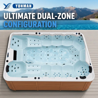 YUNMAN Spa de nage extérieur moderne certifié CE, Hydrothérapie haut de gamme, Jacuzzi, Bain à remous, Contrôle Balboa, Villa, Hôtel