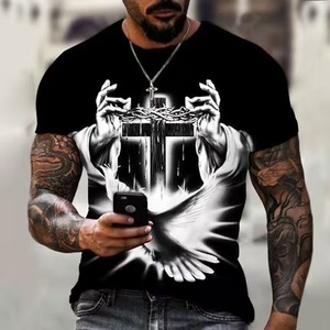 Maglietta grafica con teschio <span class=keywords><strong>Horror</strong></span> traspirante da uomo con stampa digitale 3D maglia Casual a manica corta per l'estate - Product Image 4