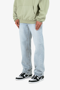 Jeans de rue droits bon marché en <span class=keywords><strong>grande</strong></span> quantité Jeans pour hommes à <span class=keywords><strong>taille</strong></span> élastique et à jambes larges Jeans en denim à la mode pour hommes - Product Image 2