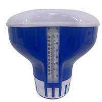 Distributeur de chlore flottant pliable en plastique de 7 pouces pour piscine et spa, accessoire pour produits chimiques (chlore, brome) bleu YJ