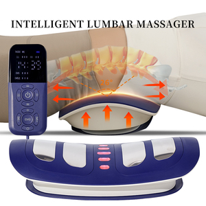 Deep Tissue Electric <strong>Back</strong> Support Waist <strong>Massager</strong> with Heat Vibration &amp; Percussion Pain Relief Lumbar Traction Cushion - Product Image 2