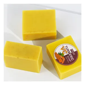 Produttore Private Label Natural Organic curcuma Handmade Anti Acne Ginger Herbal curcuma soap