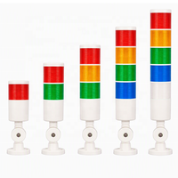 Tour lumineuse LED empilable avec avertisseur sonore, 1/2/3/4/5 couches, signalisation d'alarme, lumière d'avertissement 24V pour équipement industriel et machine-outil