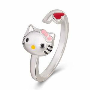 Hello Kitty Sanrio - Anello Da Donna In Argento Sterling Con Licenza Ufficiale, Con Zirconi Cubici - Foto 8
