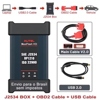 Kit MaxiFlash VCI USB 12-24V, Interfaz de Comunicación Vehicular J2534, Programación de ECU, DoIP/CAN FD/J2534/D-PDU, 4 Canales