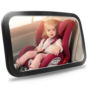 Baby Auto Spiegel, Veiligheid Autostoel Spiegel Voor Rear Facing Zuigeling Met Brede Crystal Clear View, Onbreekbaar, volledig Geassembleerd