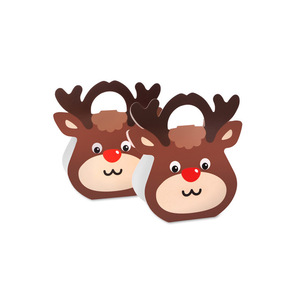 Classroom Holiday <b>Christmas</b> Cardboard Gable Boxes Cookie Gift Boxes 3D <b>Christmas</b> Santa Snowman Reindeer Elf Elk Party Favor Box - Product Image 5