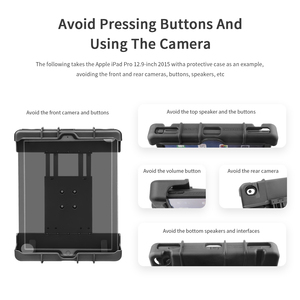 VINmounts 12.9" <b>Tablet</b> <b>Holder</b> Clamp Adjustable Length 10.63–12.48in Fixed Width up to 9.37in Universal Mount - Product Image 4