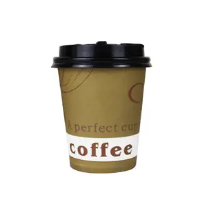 Promocional aislado desechables biodegradables café caliente tazas de papel en stock