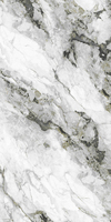 Carrelage en porcelaine effet marbre blanc brillant avec veines gris foncé, 60x120cm, résistant aux taches, disponible pour OEM, fabriqué en Chine