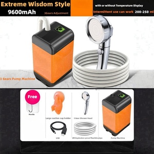 12V <b>Portable</b> Camping Shower 4800mAh-9000mAh Electric Shower Pump With Smart Digital Display for Outdoor <b>Bathing</b> Hiking Travel - Product Image 3