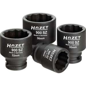 HAZET - 900SZ/4 Set of <b>sockets</b> <b>12</b>-<b>point</b> square 1/2'' with traction profile with borehole (4 pcs.) HAND <b>SOCKETS</b> - Product Image 1