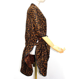 Châle à bords en cuir PU, motif léopard, sensation cachemire, ceinture portable pour femmes, offre spéciale - Product Image 5