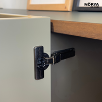 NORYA Meuble de rangement en bois au design moderne, finition brillante, avec tiroirs et portes, pour salon, chambre ou salle à manger