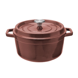 Olla ovalada de hierro fundido esmaltado de alta resistencia con doble asa para cocinar salsas, horno holandés de hierro fundido esmaltado - Product Image 1