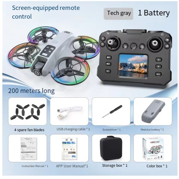 สีเทา + รุ่นควบคุมหน้าจอขนาด 2.4 นิ้ว