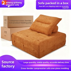 Canapé en tissu minimaliste moderne en forme de U à une place, avec housse amovible et lavable, rembourrage intégral en éponge pour salon et maison - Product Image 4