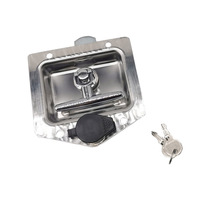 Acier inoxydable poli 304 remorque pliante T Compression poignée panneau de palette loquet RV camion boîte à outils serrure pour tiroir UTE