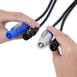 <span class=keywords><strong>Cable</strong></span> de Audio y Video Combinado <span class=keywords><strong>DMX</strong></span> Multifuncional de Cobre Libre de Oxígeno Aislado Negro de 1 m de Potencia Eficiente - Product Image 3