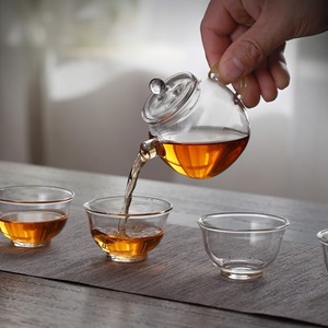 Đơn giản phác thảo thiết kế cao thủy tinh borosilicate nhỏ Pocket <span class=keywords><strong>Pot</strong></span> một-người nhỏ giọt cổ điển Nhật bản nhỏ ấm trà - Product Image 5