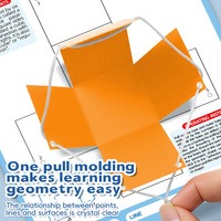 Cuaderno de Geometría 3D Estilo Inglés, Libro Sensorial Educativo Transfronterizo para Estudiantes, Juguete de Ciencia e Ingeniería, Memory Cat, 24 Modelos