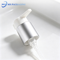 Pulvérisateur à pompe en aluminium argenté 24mm 28mm avec clip en plastique traitement de verrouillage gauche droite pour bouteilles bocaux d'eau pour l'emballage