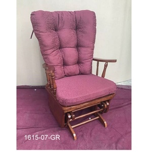 Fauteuil à bascule confortable en bois massif avec repose-pieds et chaise de salon moderne pour la maison, le bureau ou l'appartement - Product Image 3
