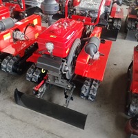 Tracteur chenillé électrique télécommandé pour les rizières, l'agriculture du riz avec roue de désherbage et créateur de buttes
