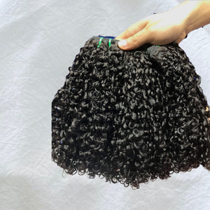 Cabello Virgen Indio Ondulado Crudo Sin Procesar de 18 Pulgadas |   Extensiones de Cabello Humano Natural de un Solo Donante, Tejido de Cabello con Trama Única, Venta al por Mayor - Product Image 3