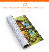 Rompecabezas de Cartón con Diseño de Girasol, 1000 Piezas, Codificación Alfabética Inversa, Revestimiento Antideslumbrante, Ecológico, Caja de Regalo Gruesa, Resistente y Segura