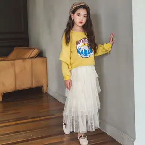 2023 광주 어린이 의류 재고 도매 소녀 스포츠 스커트 세트 패션 가을 세트