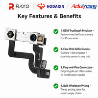 Module de caméra frontale avec capteur Face ID pour iPhone 14 Pro Max, 13 Pro Max, XR, X, XS MAX – Pièce de rechange