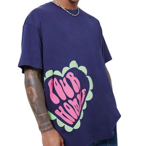 Fabricants de vêtements T-shirts 100% coton vierges personnalisés Fabricant d'impression bouffante 3D personnalisé T-shirts 100% coton - Product Image 1