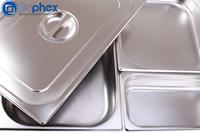Buphex Bac Gastronorm Européen 2/3-20mm en Acier Inoxydable SS201 pour Buffets Hôtels & Restaurants - Vente Chaude