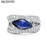 MuShan Sieraden 925 Sterling Zilveren Ring Trouwring Valentijnscadeau Kerstcadeau Damesringen Fijne sieraden